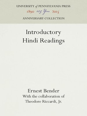 cover image of Introductory Hindi Readings